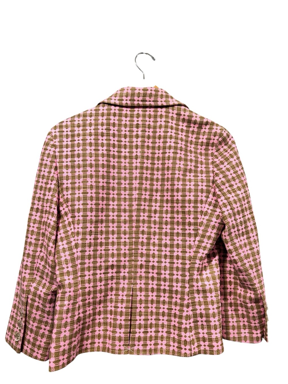 Express Pink and Green 100% cotton Tweed blazer size 6 - Picture 4 of 8